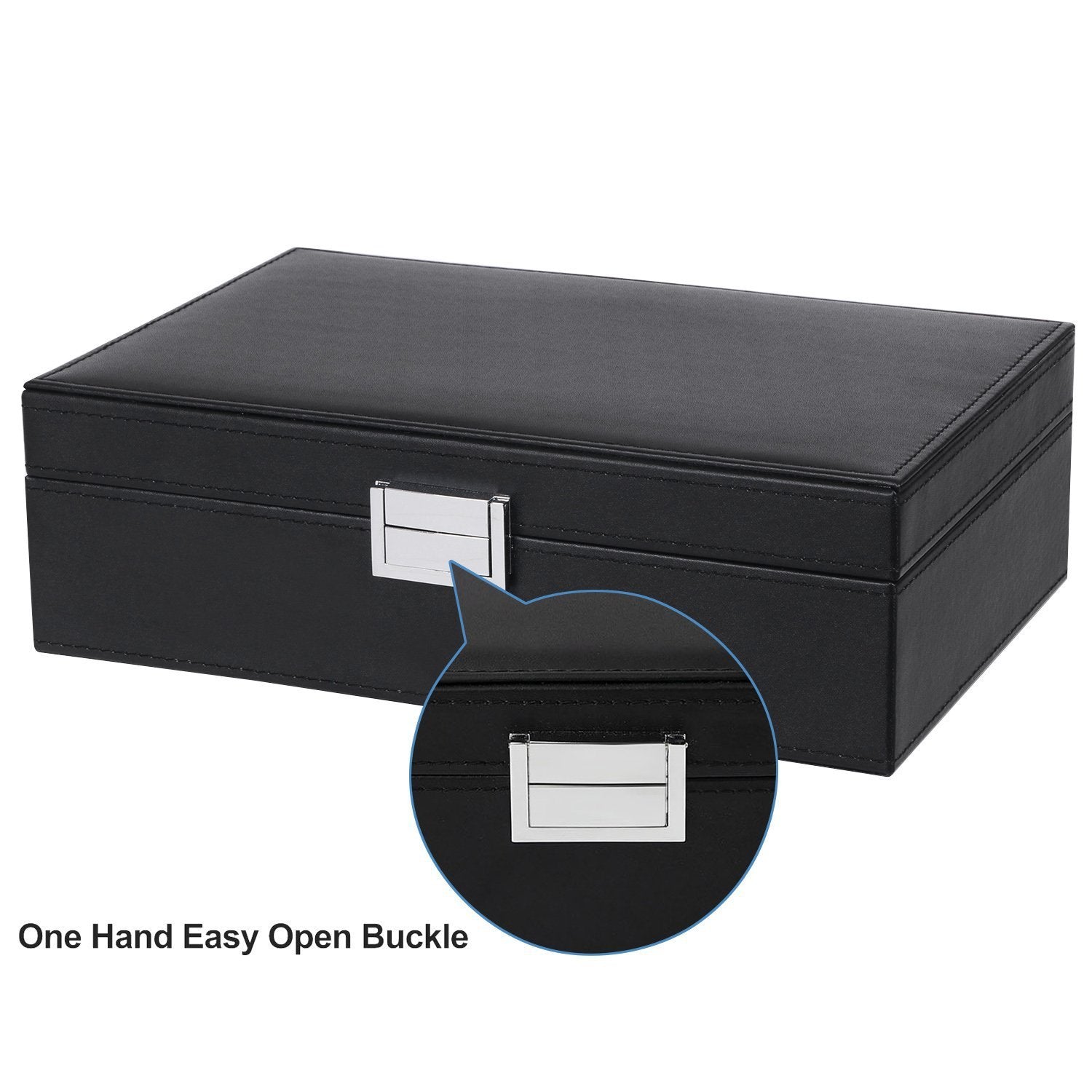 Boîte de rangement à 4 compartiments plateau combiné détachable boîte cadeau de rangement de bijoux