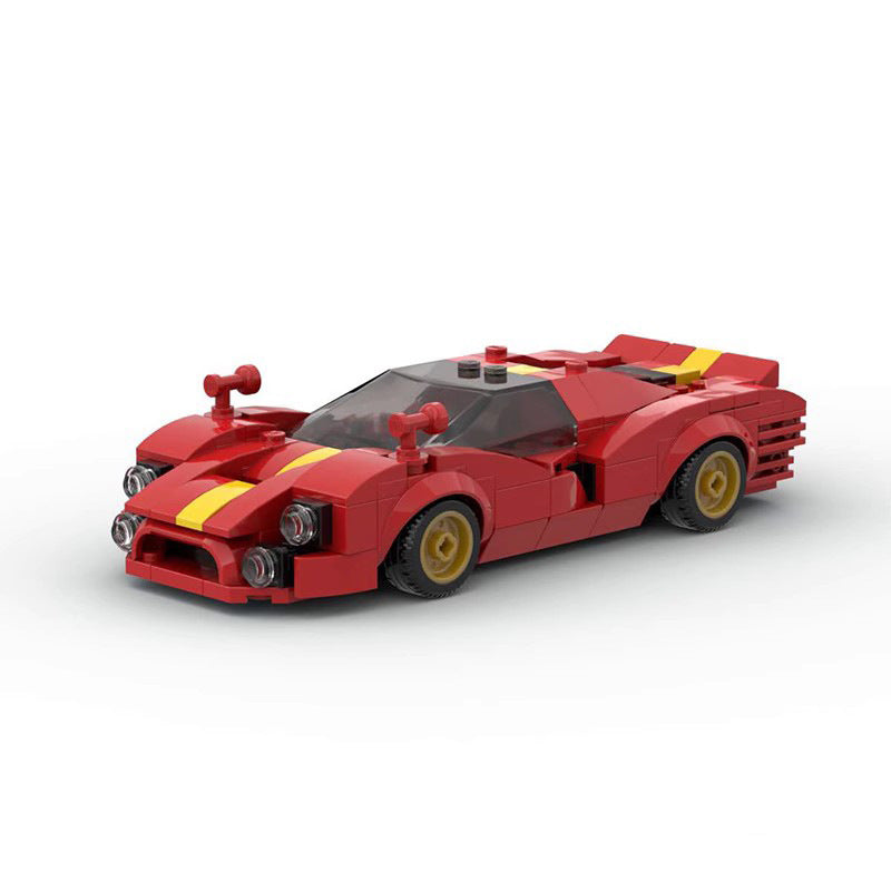 MOC-101795 Ferrari 330 P4 Jouet de course pour garçon - Maquette de voiture à assembler en blocs de construction