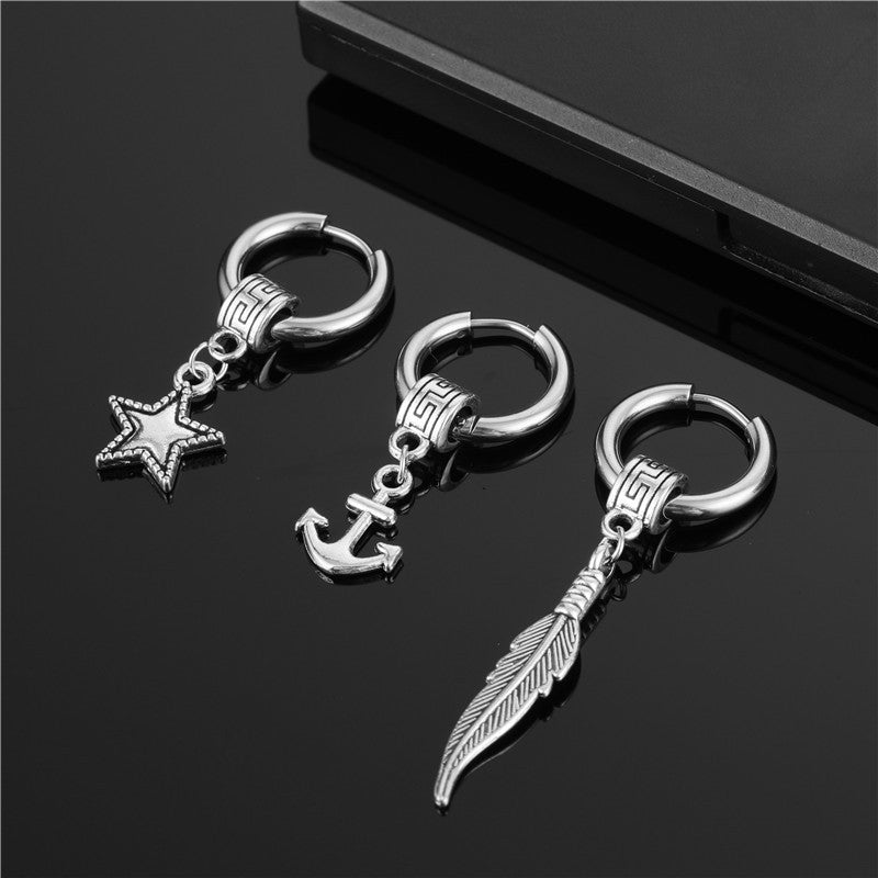 Hollow Cross Earrings Titanium Steel Korean Style Korean Fashion Earrings Earrings