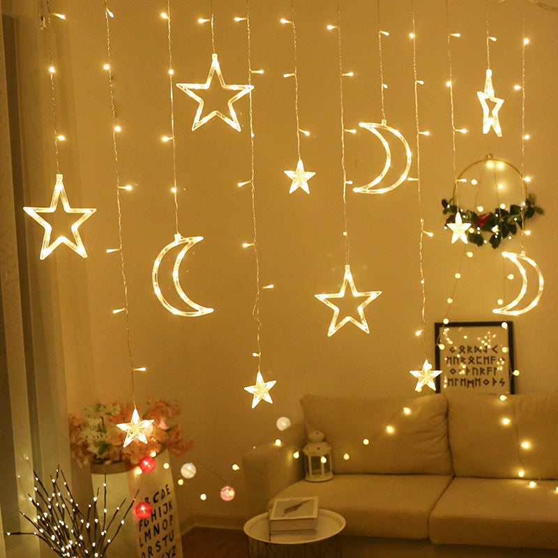 Guirlande lumineuse LED Clignotante Rideau Étoilé Créative Décorative