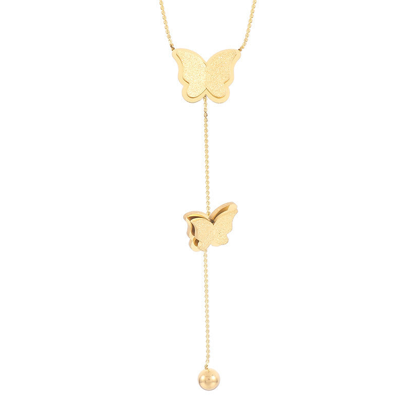 Niche High-grade Ins Necklace Clavicle Chain Butterfly Necklace For Women