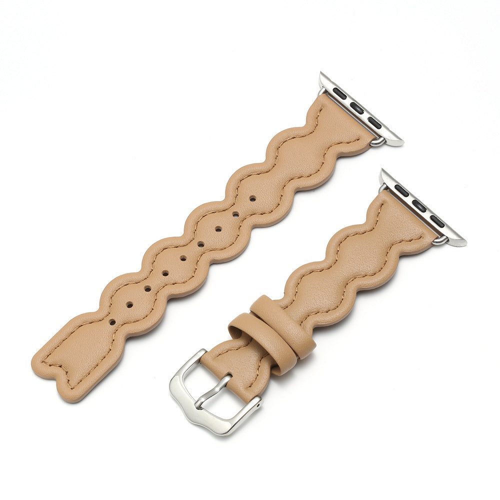 Bracelet en cuir à petite ondulation parfumée