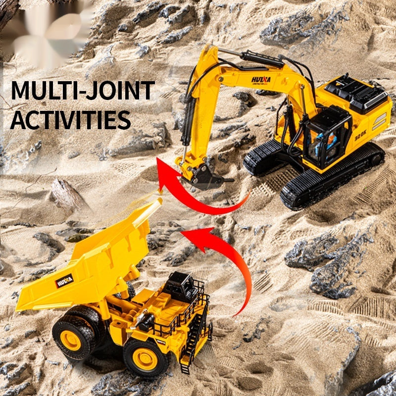 Static Self-unloading Excavator Simulation Construction Vehicle Toy