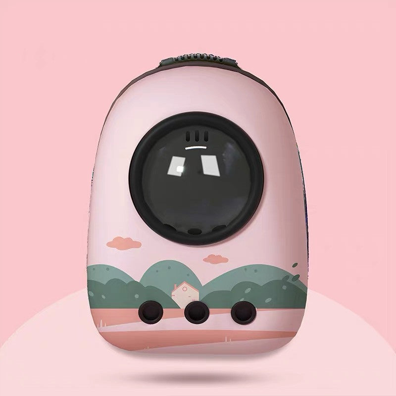 Go Out Portable Cat Backpack Space Capsule Pet School Bag Supplies