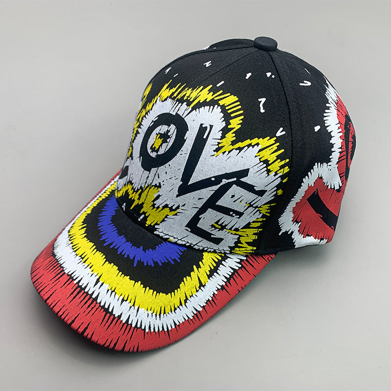 Casquette de Baseball Sportive Respirante en Coton à Lettres Graffiti