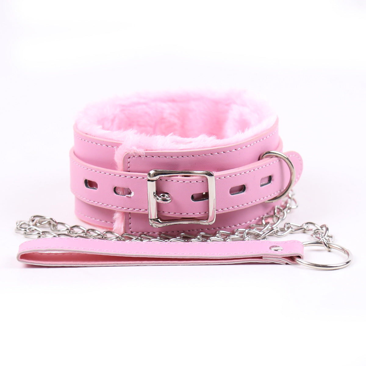 Plush Neck Gaiter, Neck Collar, Dog Leash Buckle, Unisex Neck Chain