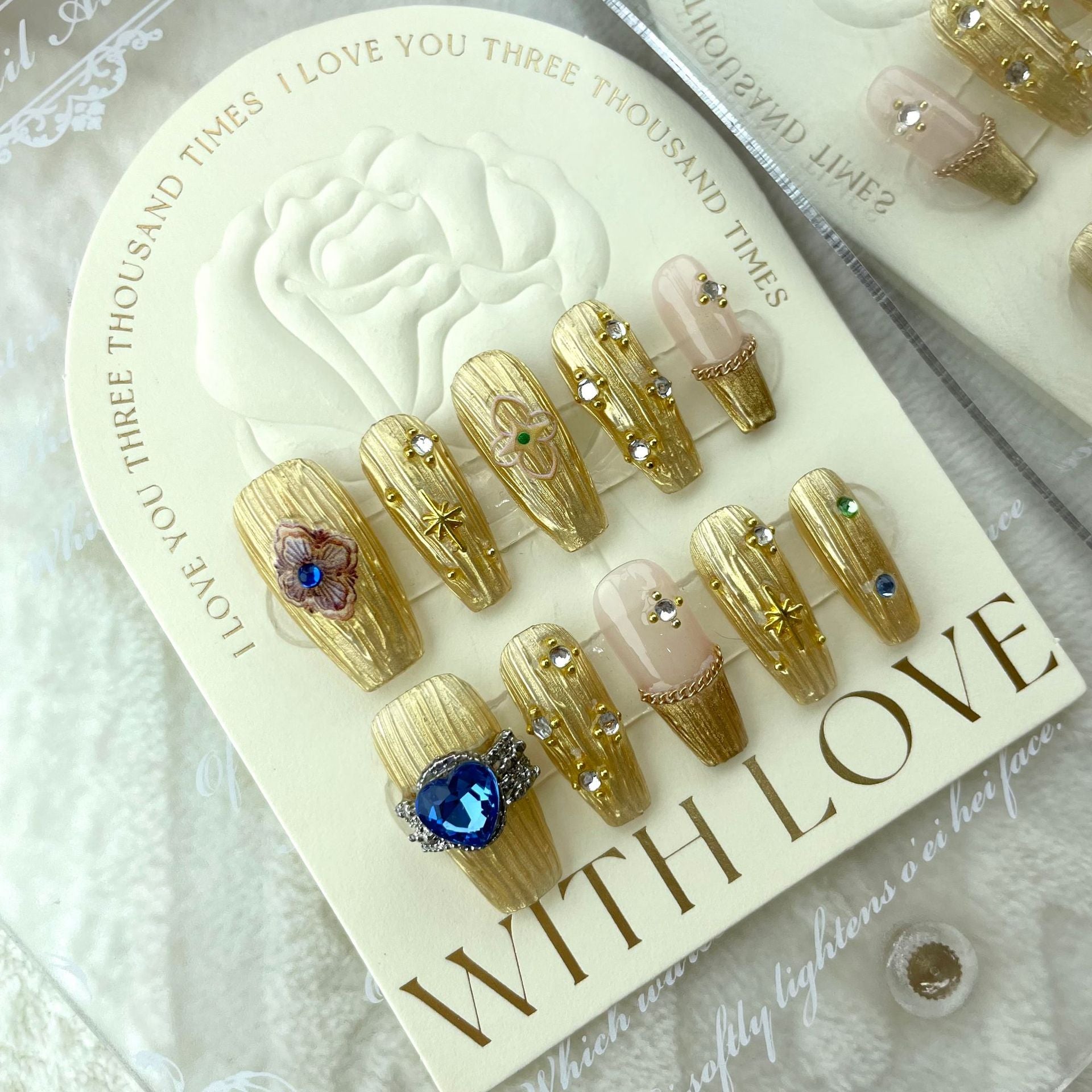 Autocollants faits main Faux ongles Patch à ongles amovible