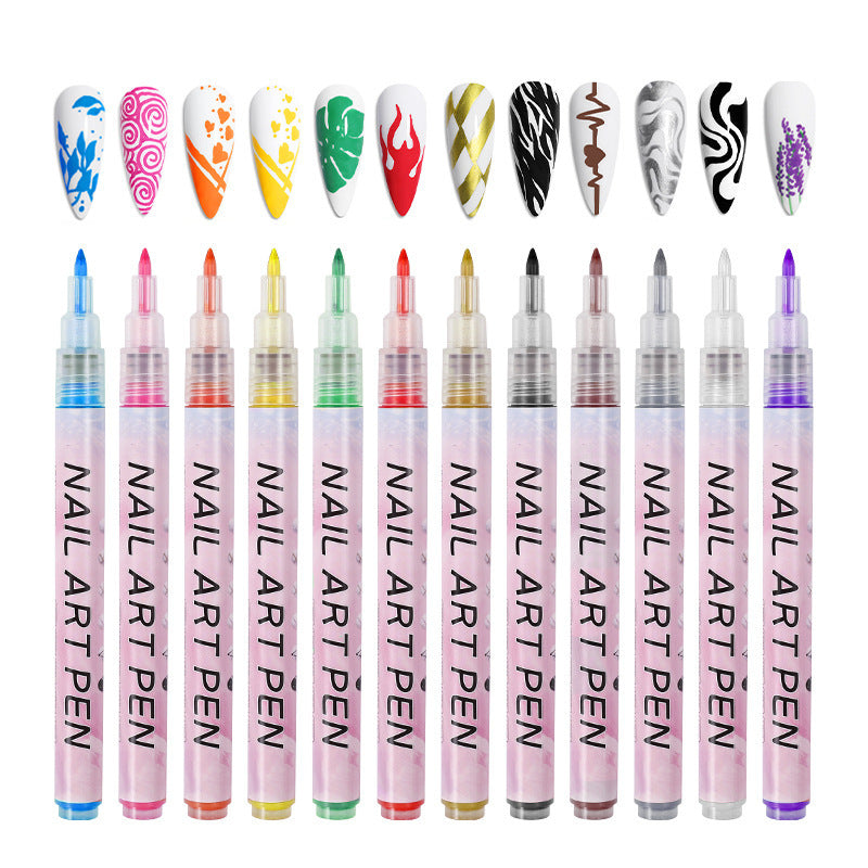 Stylo Peinture Pigment Acrylique pour Ongles Câble de Modélisation DIY