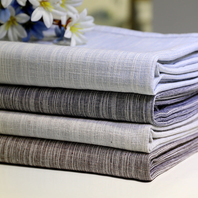 Nappe simple en coton et lin teint en fil