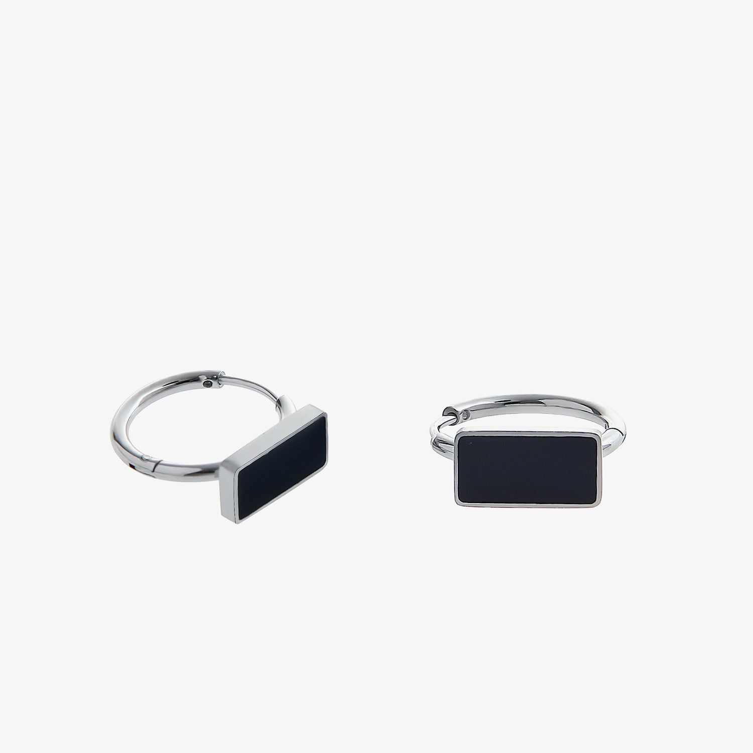 Boucles d'oreilles incolores pour hommes Goutte d'huile noire