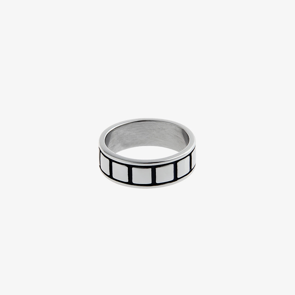 Dark Titanium Steel Men's Set Ring
