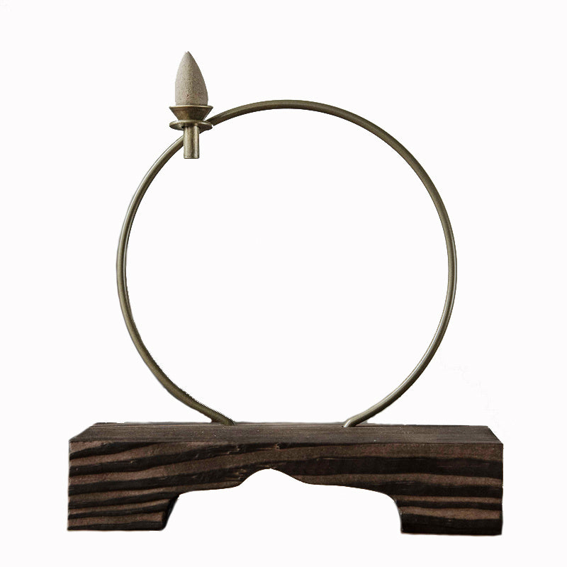 Solid Wood Metal Incense Burner To View Cigarettes And Household Decorations