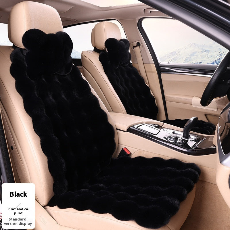 Coussin de voiture Bubble Velvet pour l'hiver, épaissi, chaud, en peluche, coussin de siège universel, housse de siège