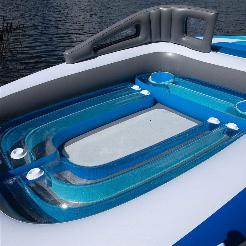 Lit Flottant Gonflable en PVC pour 6 Personnes