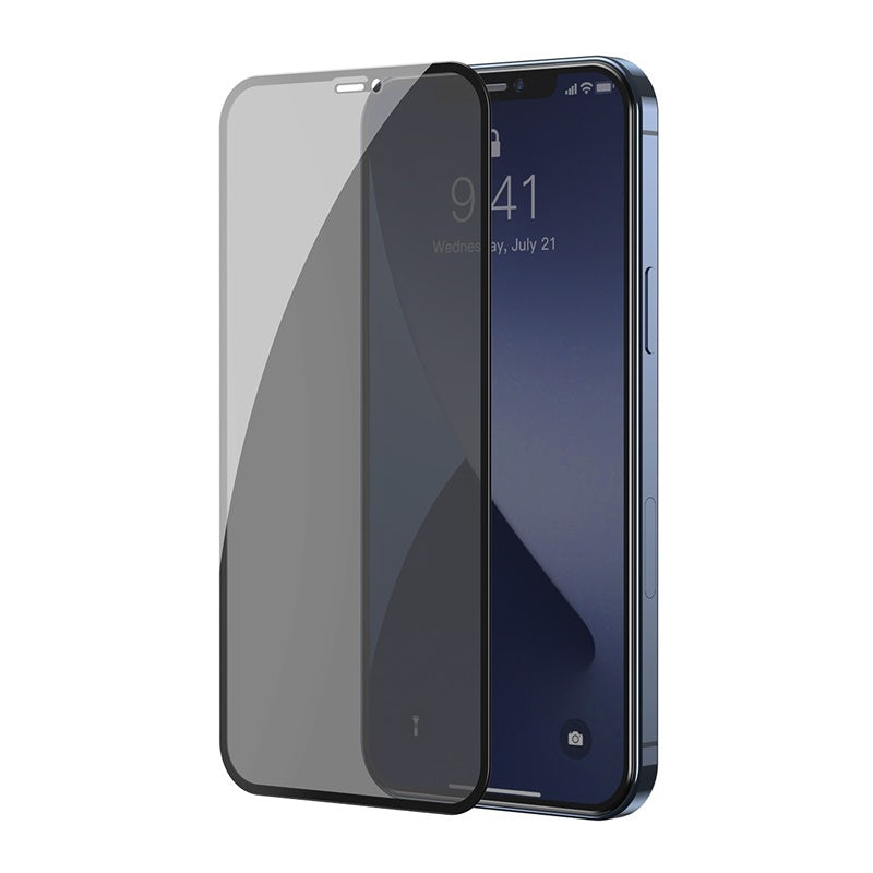 0.3mm Full Screen Curved Privacy Tempered Tempered Film For IP 5.4 Inch Two Pieces Black