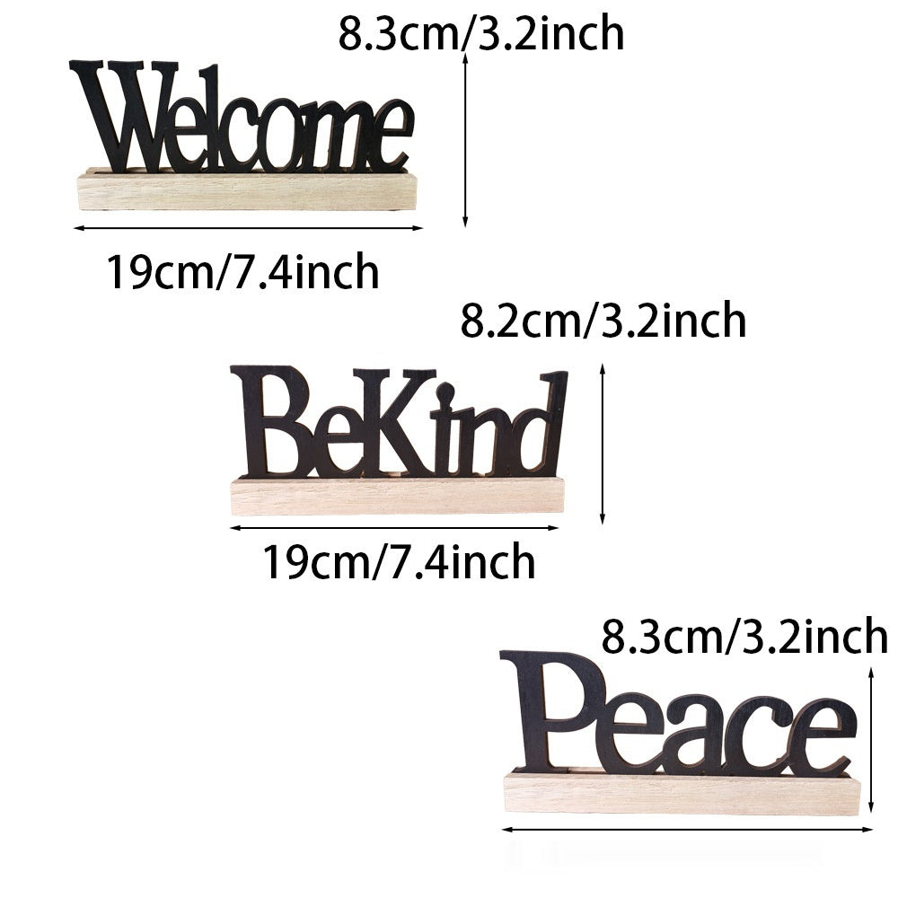 Lettres décoratives creuses en bois