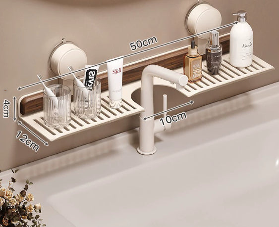 Étagère de rangement murale de salle de bain sans perçage