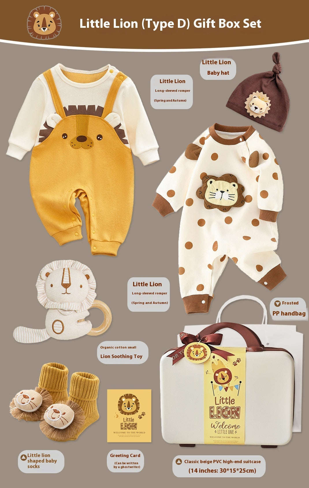 Coffret cadeau bébé Pull tricoté Petit Lion
