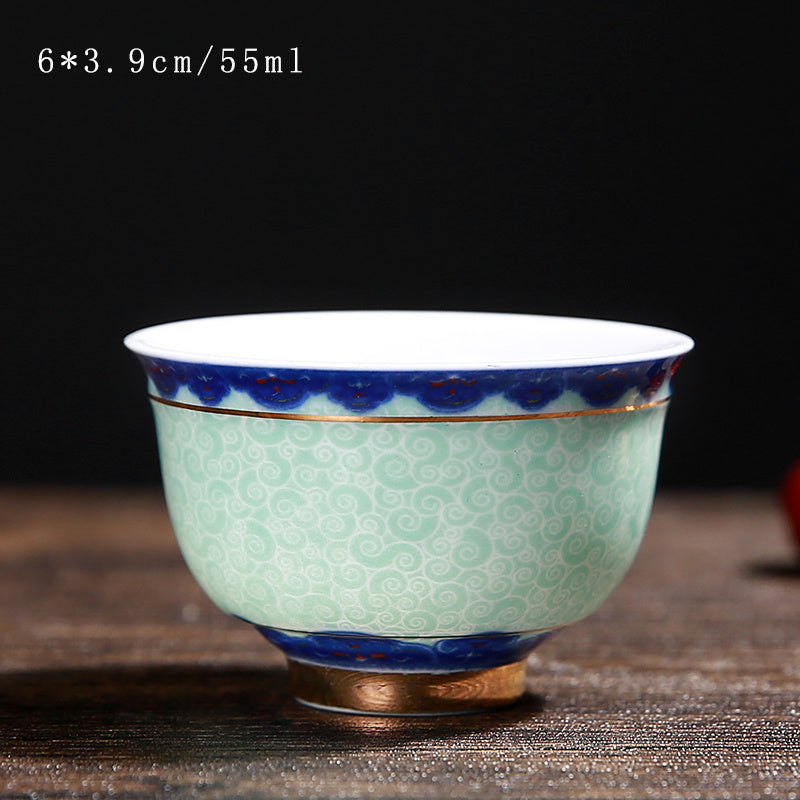 Dessous de verre en céramique chinoise vintage pour service à thé