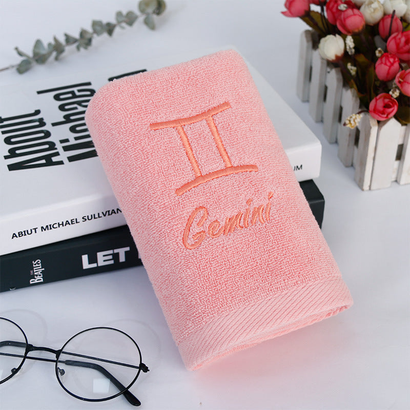 Constellation Bath Towel Plus-sized Thick Absorbent Embroidery Face Washing