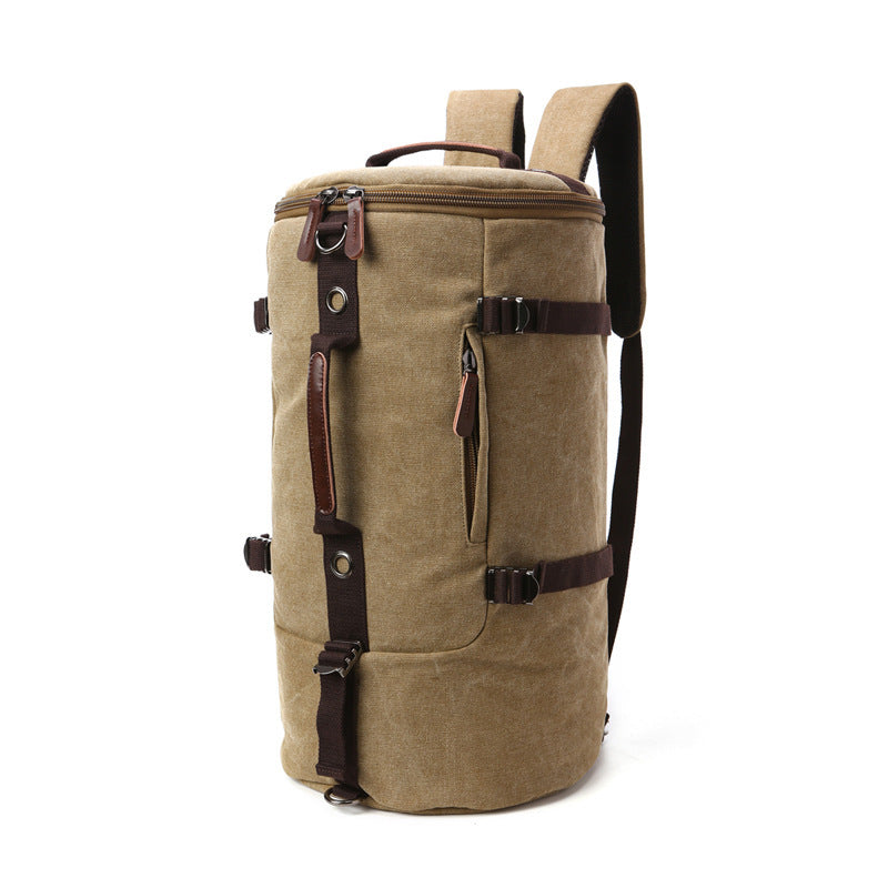 Large-capacity Cylindrical Bag Shoulder Portable Three-purpose Bag Men's Bag Travel Portable