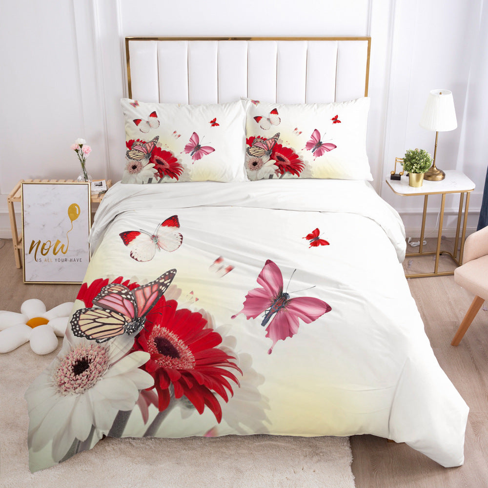 Linge de lit à impression numérique minimaliste pour la maison