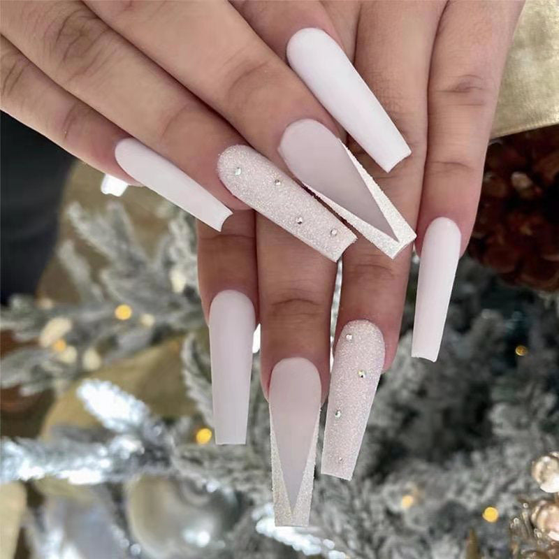 Faux Ongles Ballerine Extra Longs Style Européen et Américain