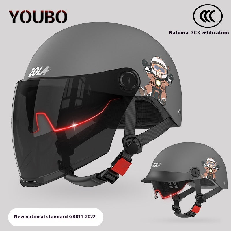Electric Bicycle Helmet Men's And Women's Summer Sun Protection Lightweight