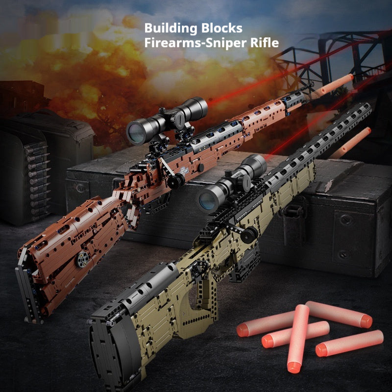 Jouet de Blocs de Construction Pistolet de Sniper Robuste Assemblé