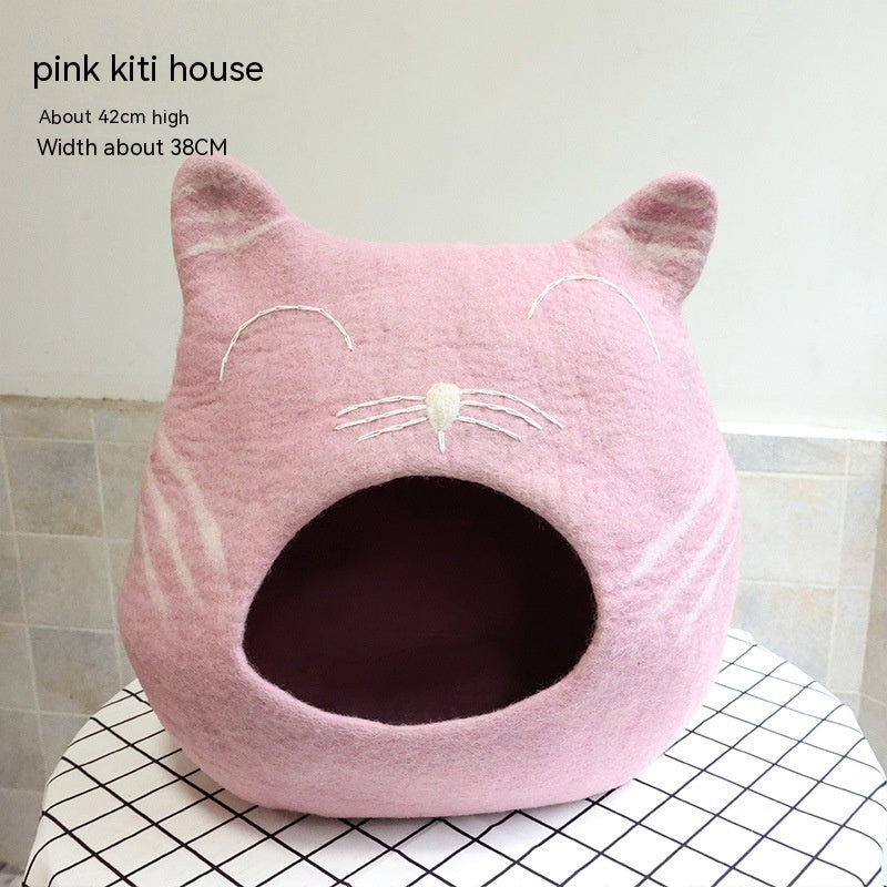 Felt Cat House Cat New Pet Wool Felt Pet Toy