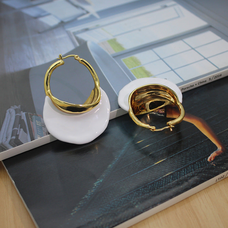 Fashionable Retro Exaggerated And Personalized Geometric Exaggerated Stereo Big Earrings