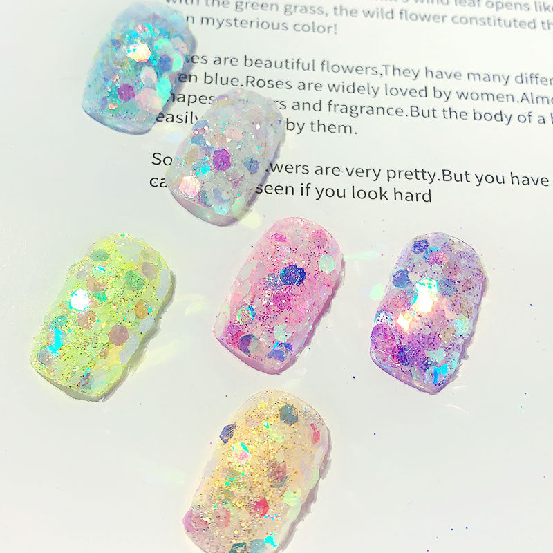 Lot de paillettes lumineuses pour nail art "Symphonie"