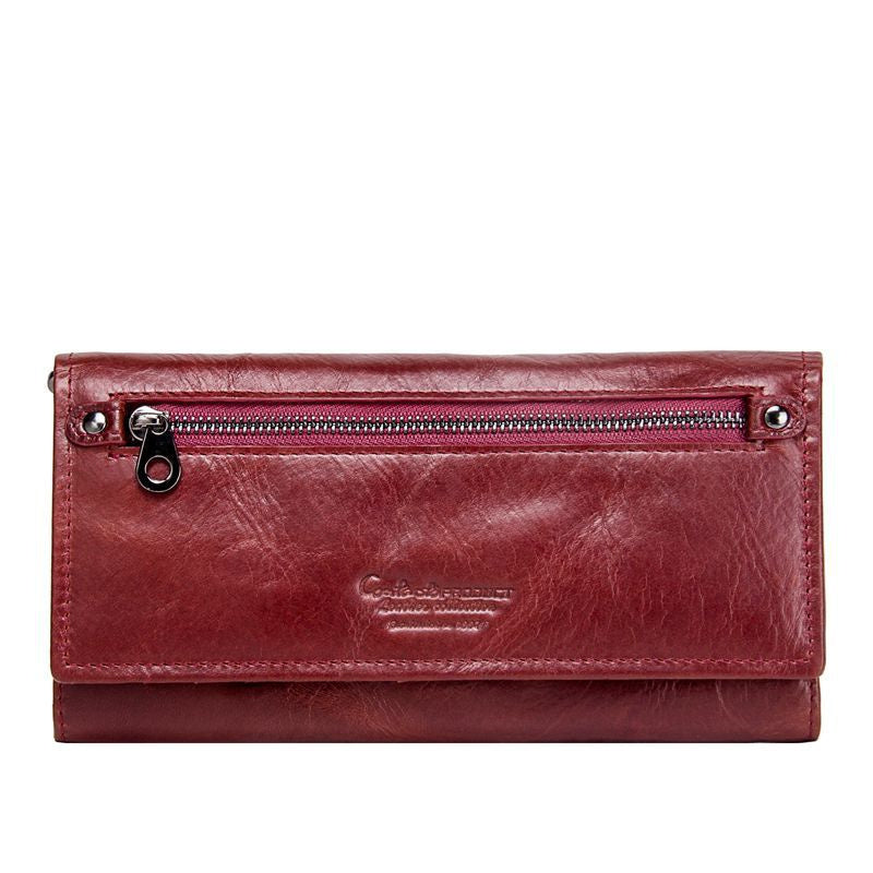 Portefeuille en Cuir Femme Long Porte-monnaie Pochette Multi-cartes Pièces