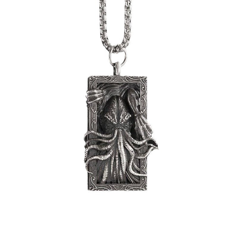 Men Fashion Brands All-match Clavicle Chain Light Cuban Pendant Necklace