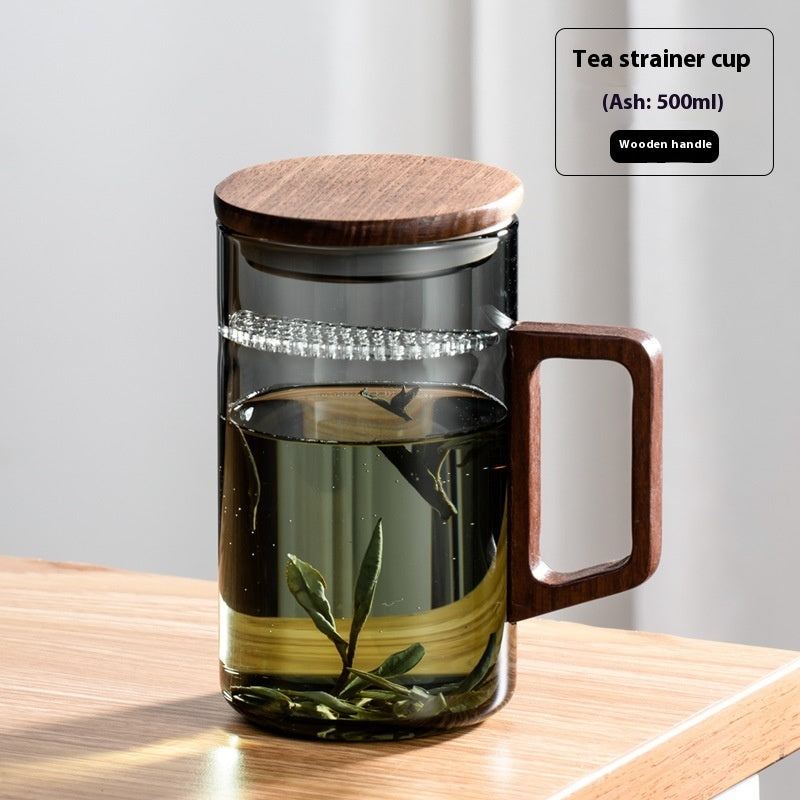 Strainer Tea Brewing Cup Tea Water Separation Teacup With Crescent Moon