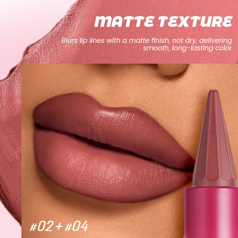 Rouge à lèvres mat et crayon à lèvres deux-en-un