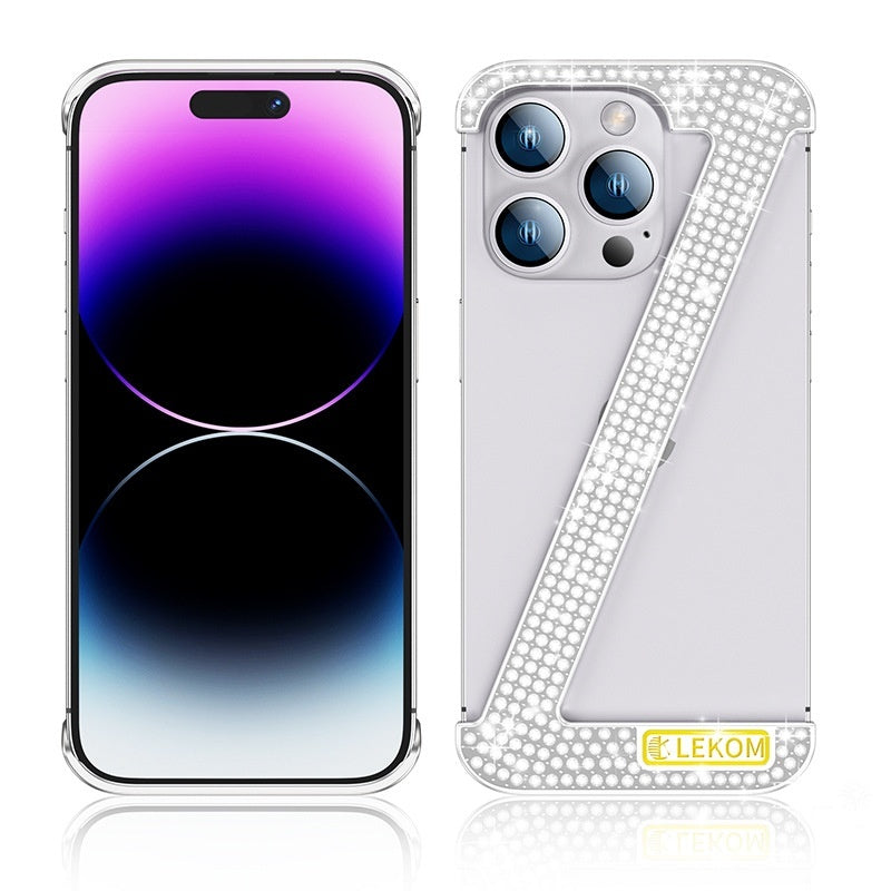 15Promax Phone Case Metal 14 Drop Protective Case Diamond
