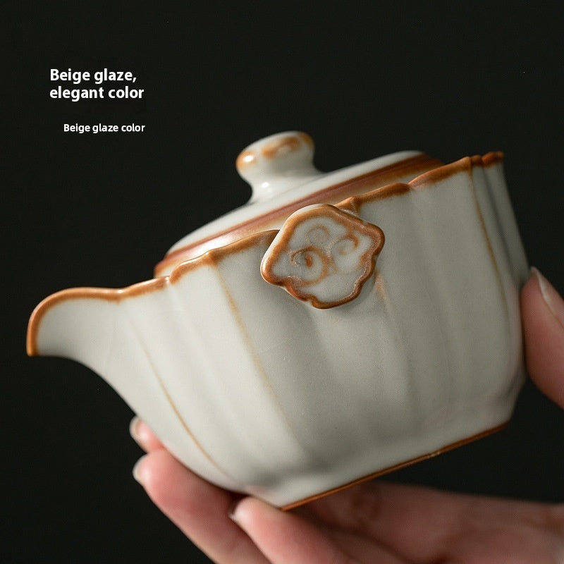 Ru Kiln Convenient Tea Cup Set One Pot One Cup Single Personal Tea Set