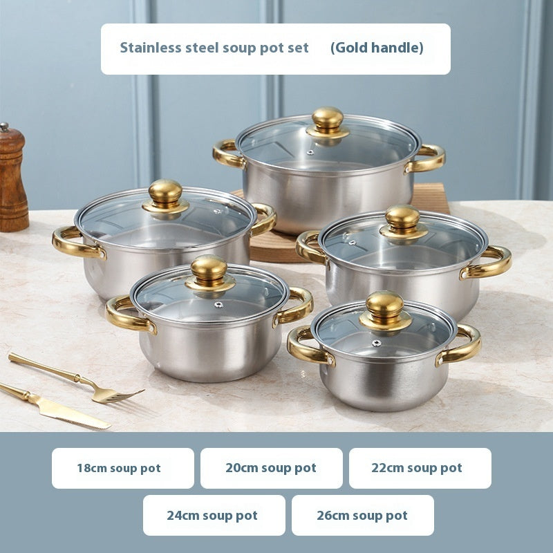 Soup Pot Steamer Combination Suit Induction Cooker Universal