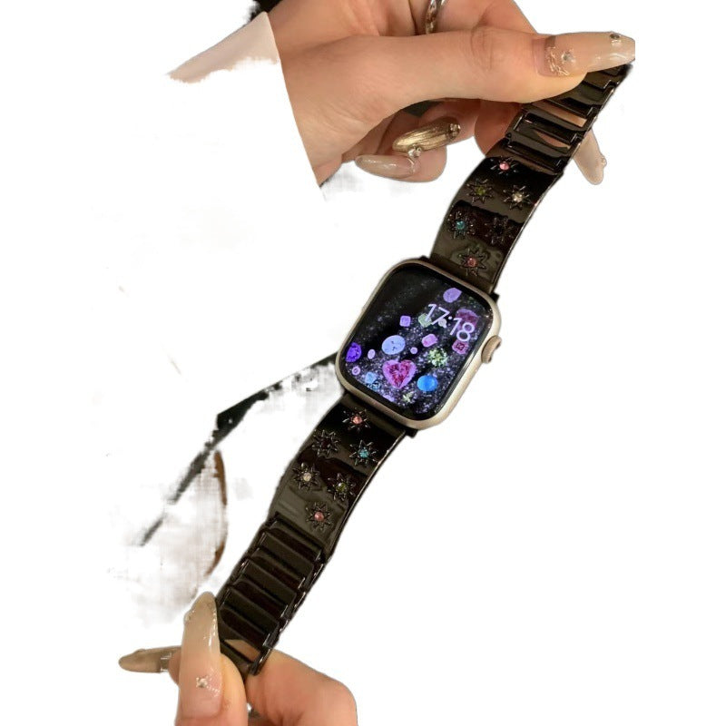 Bracelet Astérisme Métal Cristaux Colorés