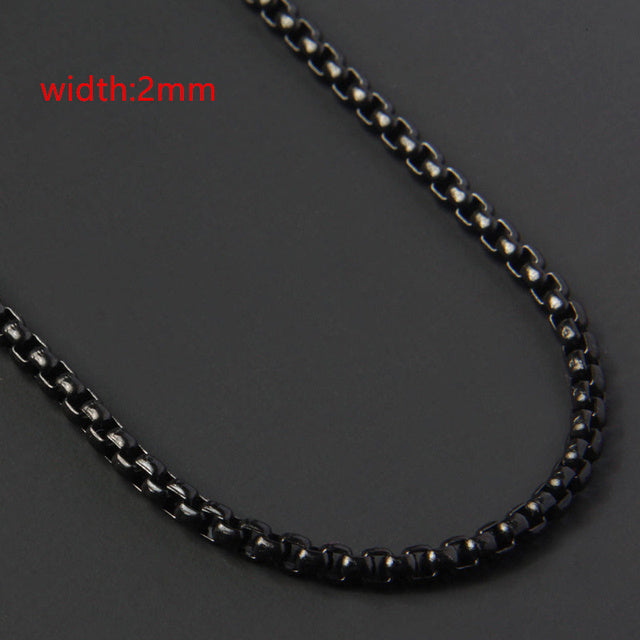 Collier chaîne cubaine Figaro en acier inoxydable pour hommes et femmes
