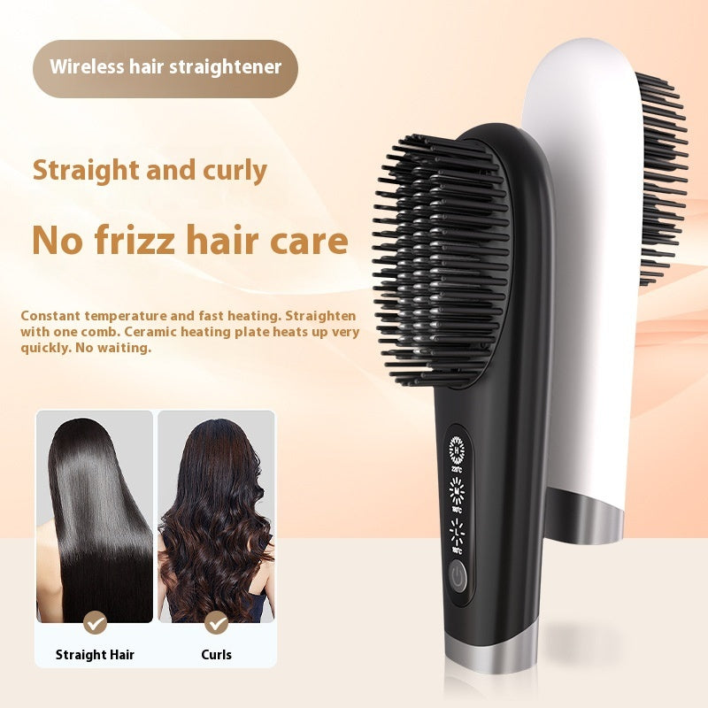 Lisseur portable sans fil et sans dommage pour les cheveux à anions électriques