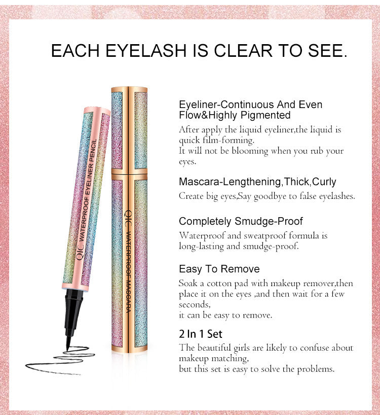 Mascara 4D Boucle Dense Sans Tache Noir