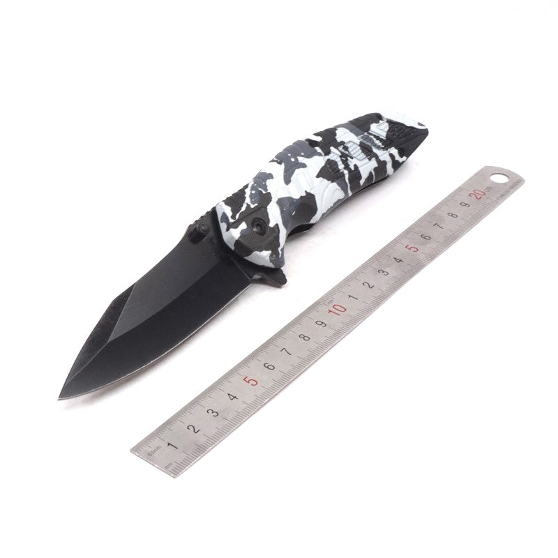 Couteau pliant de survie à haute dureté en silex, couteau d'extérieur