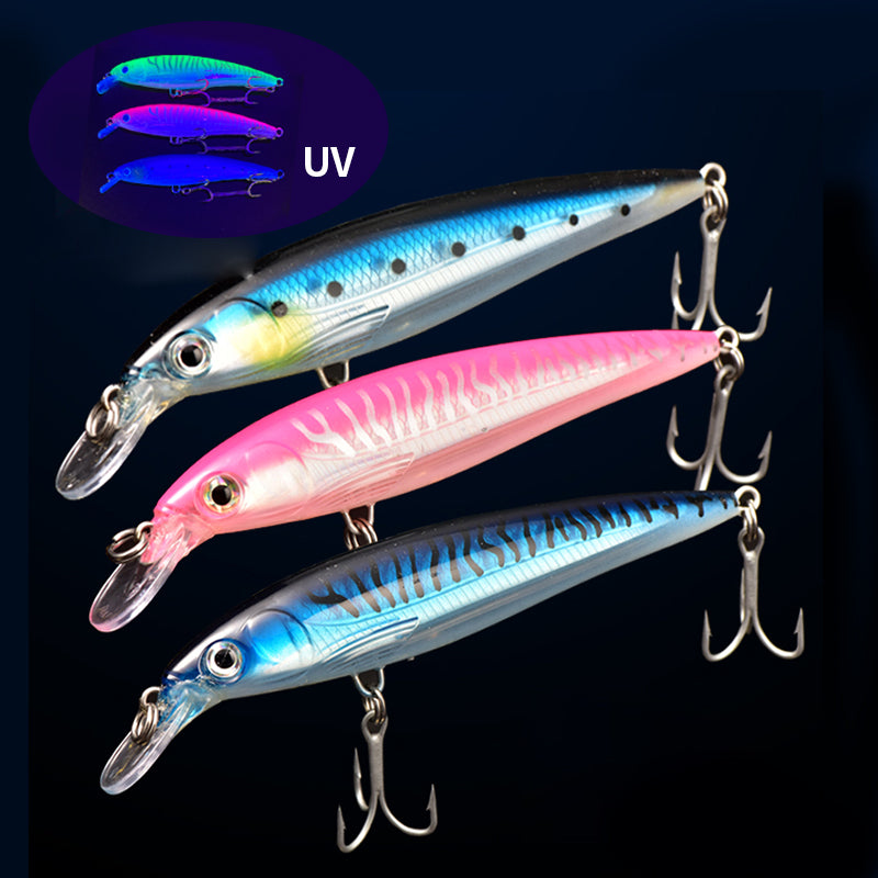 Pêche à la traîne à petite bouche Minnow Lance dorée Faux appât