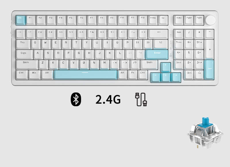 Three-mode Mechanical Keyboard Wireless Customization