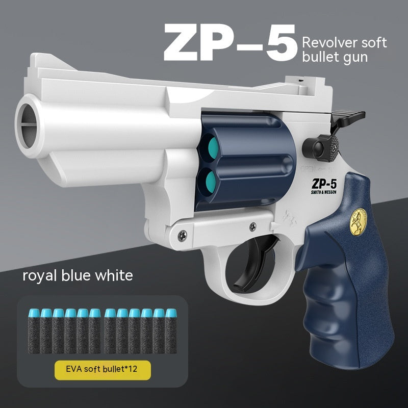 Children's Left-wheel Soft Bullet Gun Continuous Pistol Toy Smashing Gun Simulation Boy