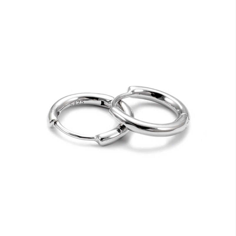 Sterling Silver Simple Earrings For Men And Women