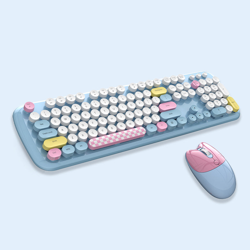 Ensemble clavier et souris sans fil mignons de dessin animé
