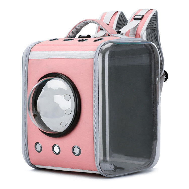 Nouveau sac de transport transparent pour chat en forme de capsule spatiale Sac de transport pliable en EVA pour animaux de compagnie